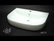 ALFI brand AB112  28" White D-Bowl Porcelain Wall Mounted Bath Sink