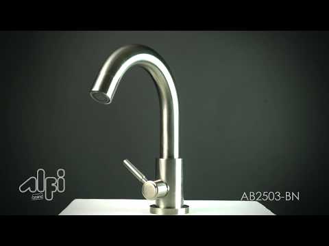 ALFI brand AB2503-BN Brushed Nickel Deck Mounted Tub Filler with Hand Held Showerhead