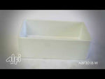 ALFI brand ABF3018 30" White Thin Wall Single Bowl Smooth Apron Fireclay Kitchen Farm Sink