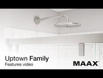 MAAX 135327-900-084-000 Uptown Return Panel for 32 in. Base with Clear glass in Chrome