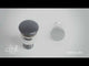 ALFI brand AB8056-BM Black Matte Ceramic Mushroom Top Pop Up Drain for Sinks with Overflow