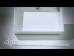 20" x 14" White Matte Solid Surface Resin Sink