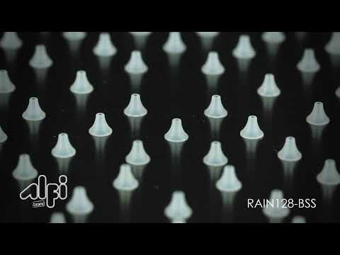 ALFI brand RAIN128-BSS 12" Oval Brushed Solid Stainless Steel Ultra Thin Rain Shower Head