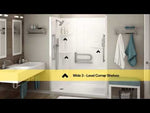 MAAX 107003-SNR-000-001 ALLIA SH-6034 Acrylic Alcove Right-Hand Drain Two-Piece Shower in White