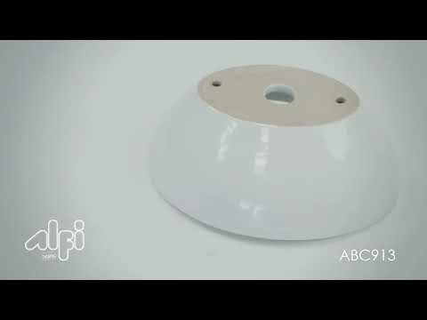 ALFI brand ABC913 White 16" Egg Shape Above Mount Ceramic Sink