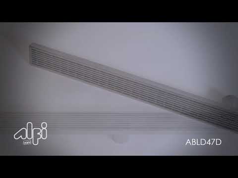 ALFI brand 47" Stainless Steel Linear Shower Drain with Groove Lines