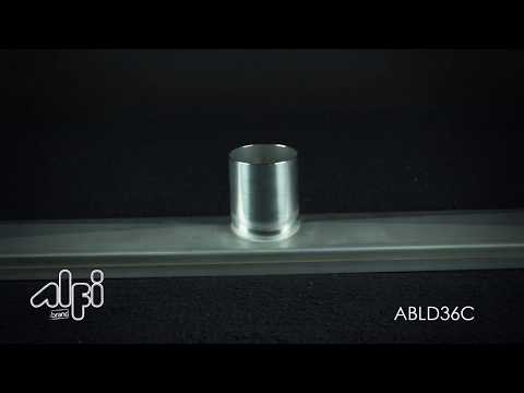 ALFI brand ABLD36C 36" Modern Stainless Steel Linear Shower Drain with Groove Holes