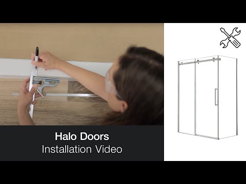 MAAX 138541-810-340-000 Halo Pro GS 56  ½-59 X 78 ¾ in. 8mm Sliding Shower Door for Alcove Installation with GlassShield® glass in Matte Black