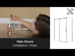 MAAX 138541-810-340-000 Halo Pro GS 56  ½-59 X 78 ¾ in. 8mm Sliding Shower Door for Alcove Installation with GlassShield® glass in Matte Black