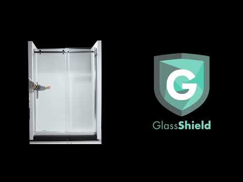 MAAX 138540-810-340-000 Halo Pro GS 44 ½-47 X 78 ¾ in. 8mm Sliding Shower Door for Alcove Installation with GlassShield® glass in Matte Black