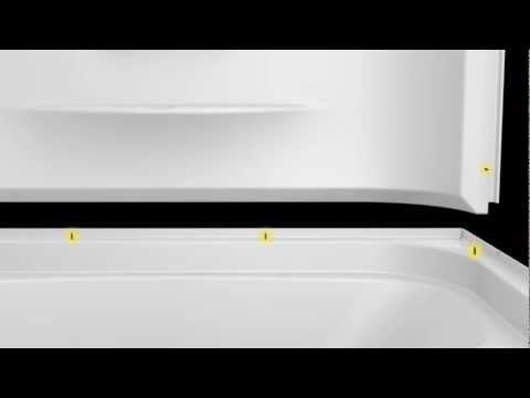 MAAX 145006-000-002-095 KDTS 3060 AcrylX Alcove Right-Hand Drain Four-Piece Tub Shower in White