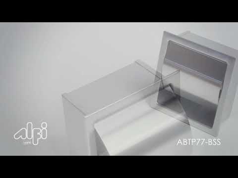 ALFI brand ABTP77-BSS Brushed Stainless Steel Recessed Toilet Paper Holder with Cover