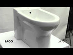 EAGO JA1010 White Ceramic Bathroom Bidet with Elongated Seat