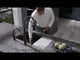 Ruvati 33-inch epiRock Workstation Charcoal Black Double Bowl Undermount Kitchen Sink - RVG2327CK