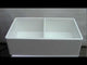 ALFI brand AB538-W White 32" Smooth Apron Double Bowl Fireclay Farmhouse Kitchen Sink