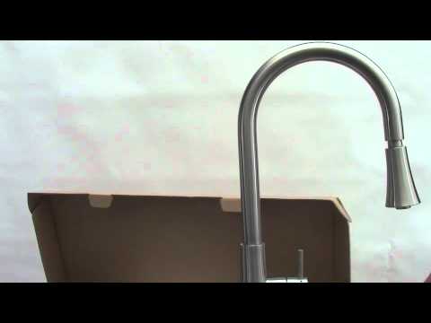 ALFI brand AB2034-BSS Solid Brushed Stainless Steel Pull Down Single Hole Kitchen Faucet