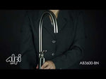ALFI brand AB3600-BN Brushed Nickel Gooseneck Single Hole Bathroom Faucet
