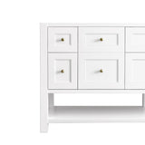 Breckenridge 72" Double Vanity, Bright White w/ 3 CM Charcoal Soapstone Top