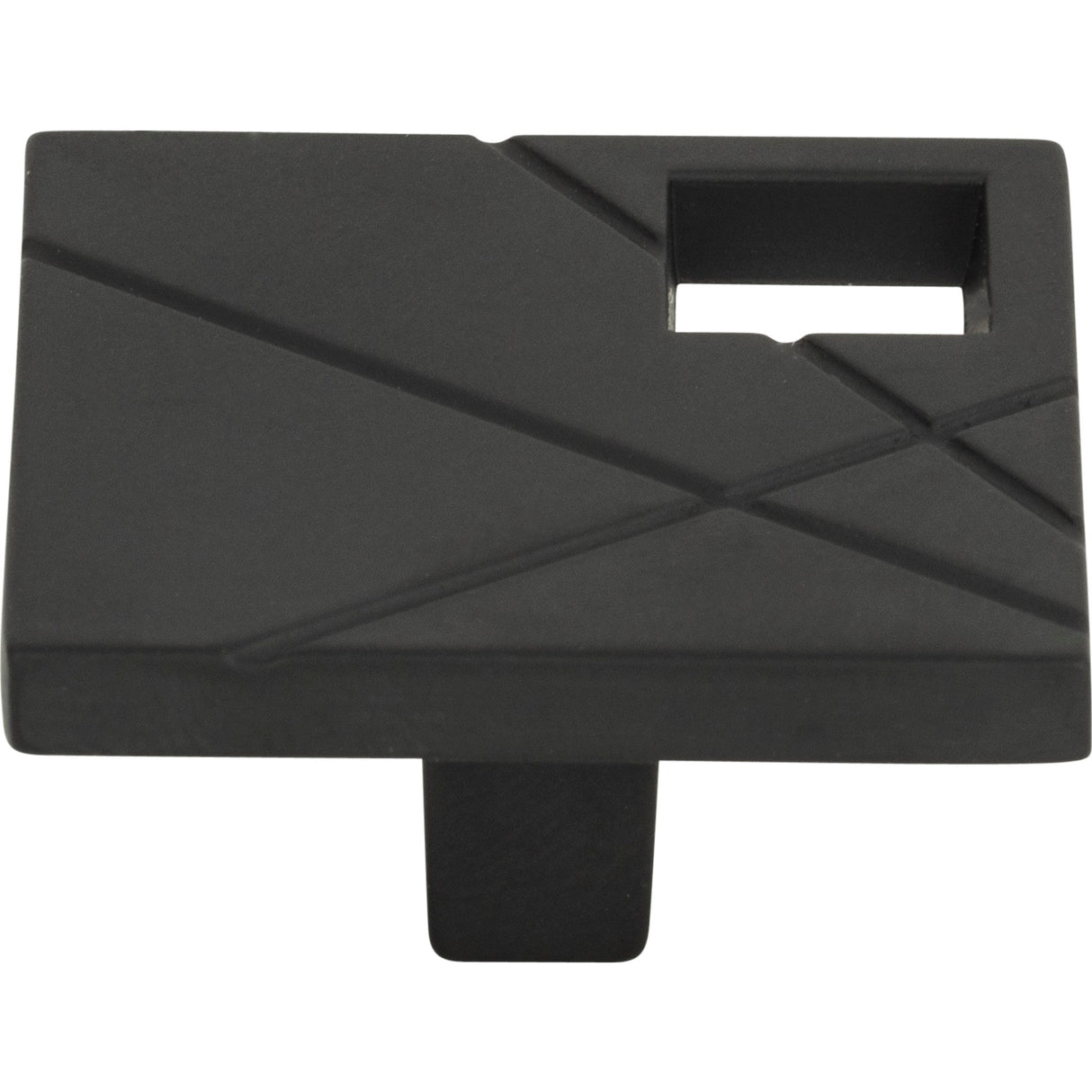 Atlas Homewares Modernist Right Square Knob 1 1/2 Inch Matte Black