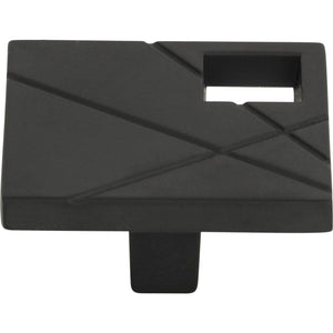 Atlas Homewares Modernist Right Square Knob 1 1/2 Inch Matte Black