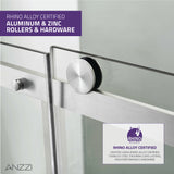 ANZZI SD-FRLS05702BNR Series 60 in. x 76 in. Frameless Sliding Shower Door with Handle in Brushed Nickel