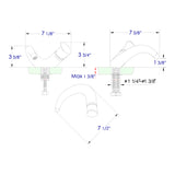 Black Matte Wave Single Lever Bathroom Faucet