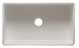 ALFI brand AB533-W 33" White Smooth Apron Single Bowl Fireclay Farm Sink