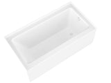 ANZZI SD1701CH-3060R 5 ft. Acrylic Right Drain Rectangle Tub in White With 60 in. x 62 in. Frameless Sliding Tub Door in Polished Chrome