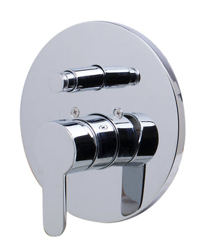 AB3101-PC Polished Chrome Shower Valve Mixer with Rounded Lever Handle and Diverter
