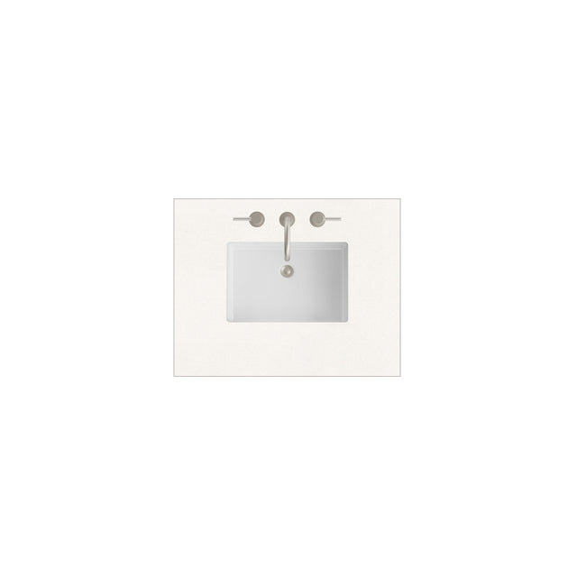 30" Single Top, 3 CM White Zeus Silestone w/ Sink