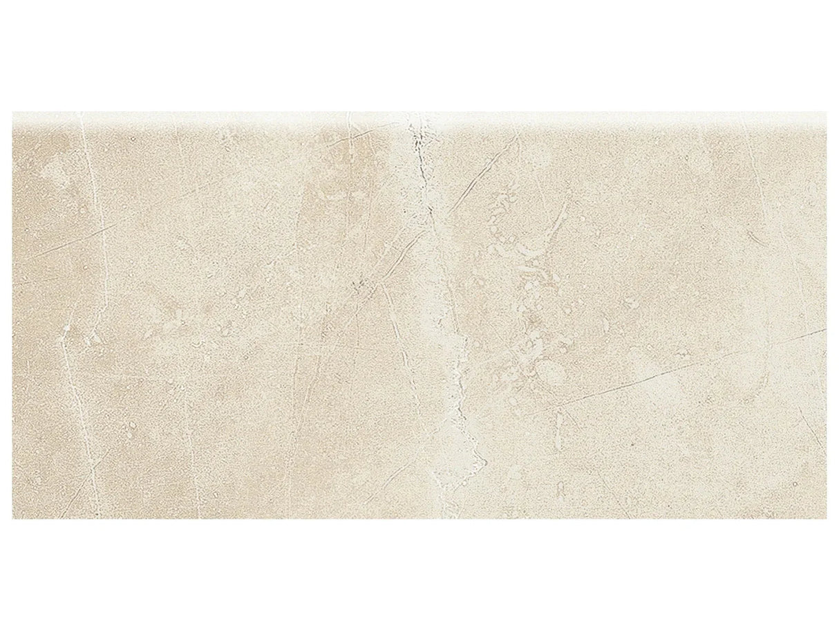 Anatolia Tile 3X6 Bullnose Classic Pulpis Ivory Glossy Porcelain Trim 57-509  - premium natural stone mosaic tile from Anatolia Tile, available at PoshHaus showroom in Keene, NH