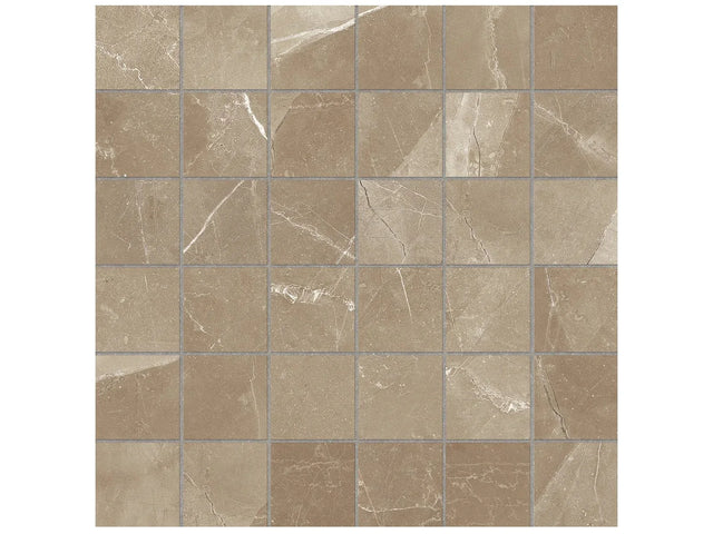Anatolia Tile 2X2 Matte Classic Pulpis Moca 36 Piece Porcelain Mosaics. 1 Sheet = .96 Sq. Ft. 4501-0068-0 (63-367) Pulpis Moca 2x2 - premium natural stone mosaic tile from Anatolia Tile, available at PoshHaus showroom in Keene, NH