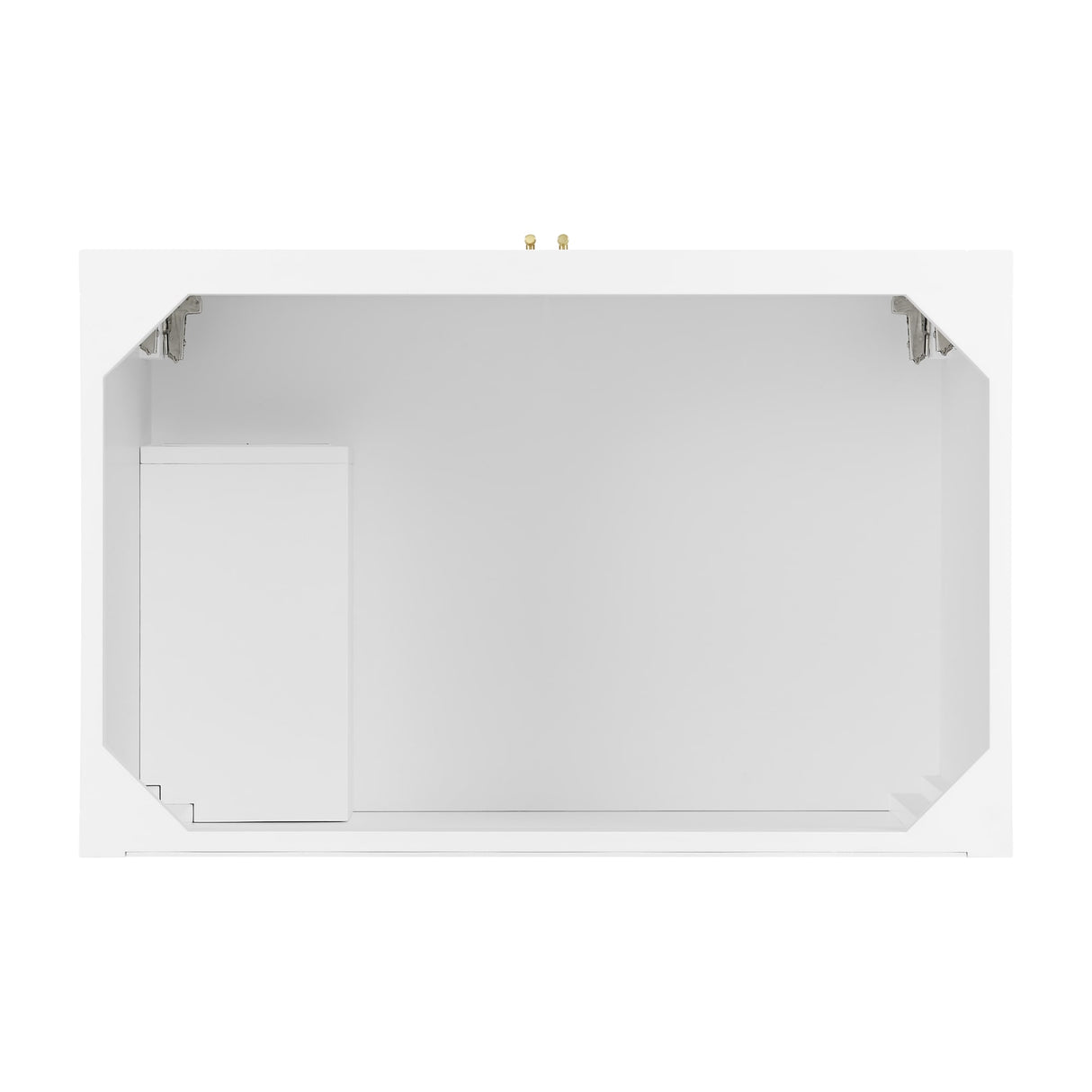 Myrrin 36" Vanity, Bright White, w/ 3 CM Siberian Silestone Top