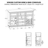 Howard Miller Custom Wine/Spirits Console WS63B