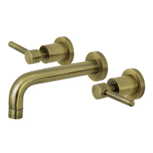 Kingston Brass KS8123DL Concord 2-Handle Wall Mount Bathroom Faucet, Antique Brass