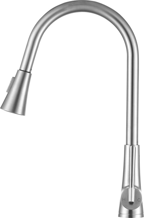 ANZZI KF-AZ216BN Tulip Single-Handle Pull-Out Sprayer Kitchen Faucet in Brushed Nickel
