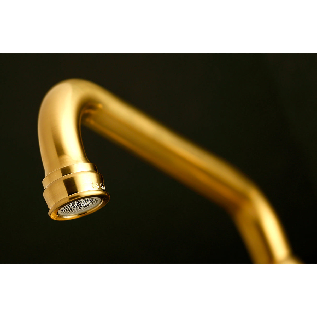 Kingston Brass KS613SB Kingston Two Handle Wall Mount Kitchen Faucet, Brushed Brass