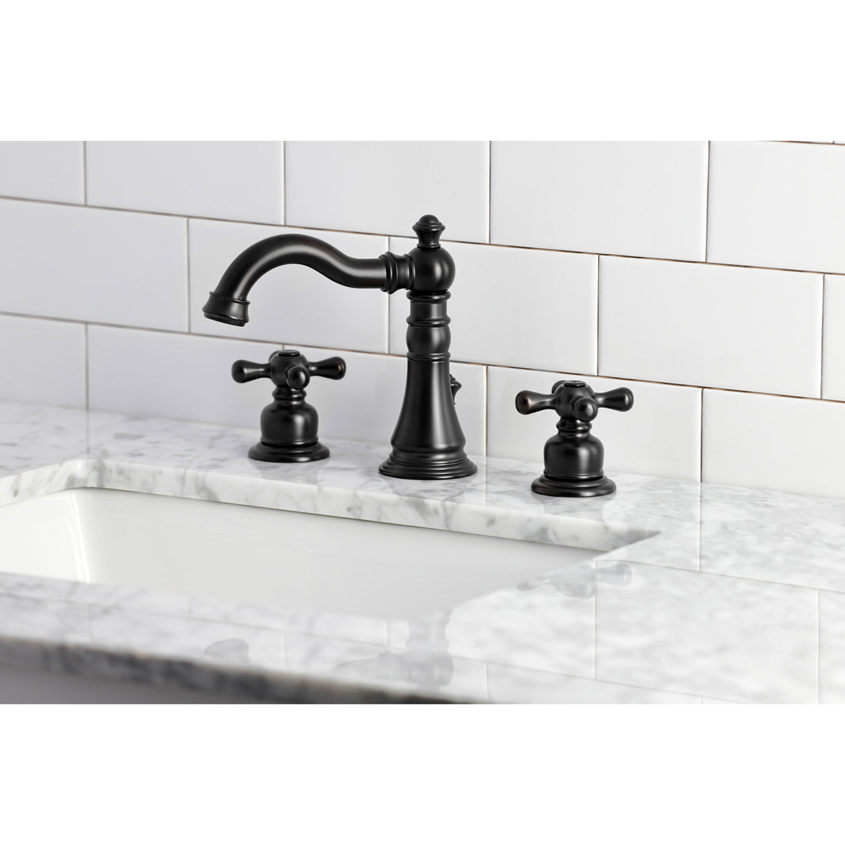 Fauceture FSC1970AX American Classic Widespread Bathroom Faucet, Matte Black