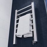 ANZZI TW-FS103AL Naples 6-Bar Aluminum Wall Mounted/Free Standing Electric Towel Warmer Rack