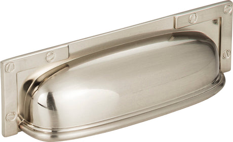 Atlas Homewares Campaign L-Bracket Cup Pull 3 3/4 Inch (c-c) Brushed Nickel