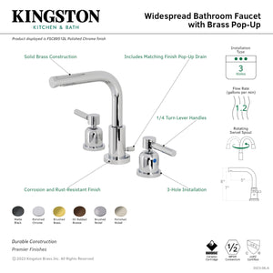 Fauceture FSC8953DL 8 in. Widespread Bathroom Faucet, Brushed Brass