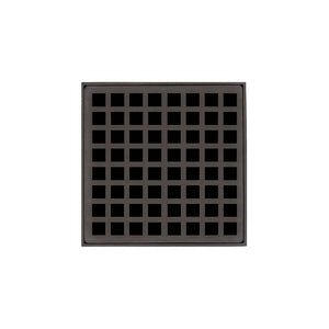 Infinity Drain Q 5 5” Strainer - Squares Pattern & 2" Throat for Q 5, QD 5, QDB 5