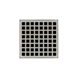 Infinity Drain Q 5 5” Strainer - Squares Pattern & 2" Throat for Q 5, QD 5, QDB 5