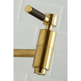 Kingston Brass KS8107DKL Concord Wall Mount Pot Filler Kitchen Faucet, Brushed Brass