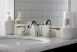 Kingston Brass KB914BL Vintage Widespread Bathroom Faucet, Polished Chrome/Polished Brass