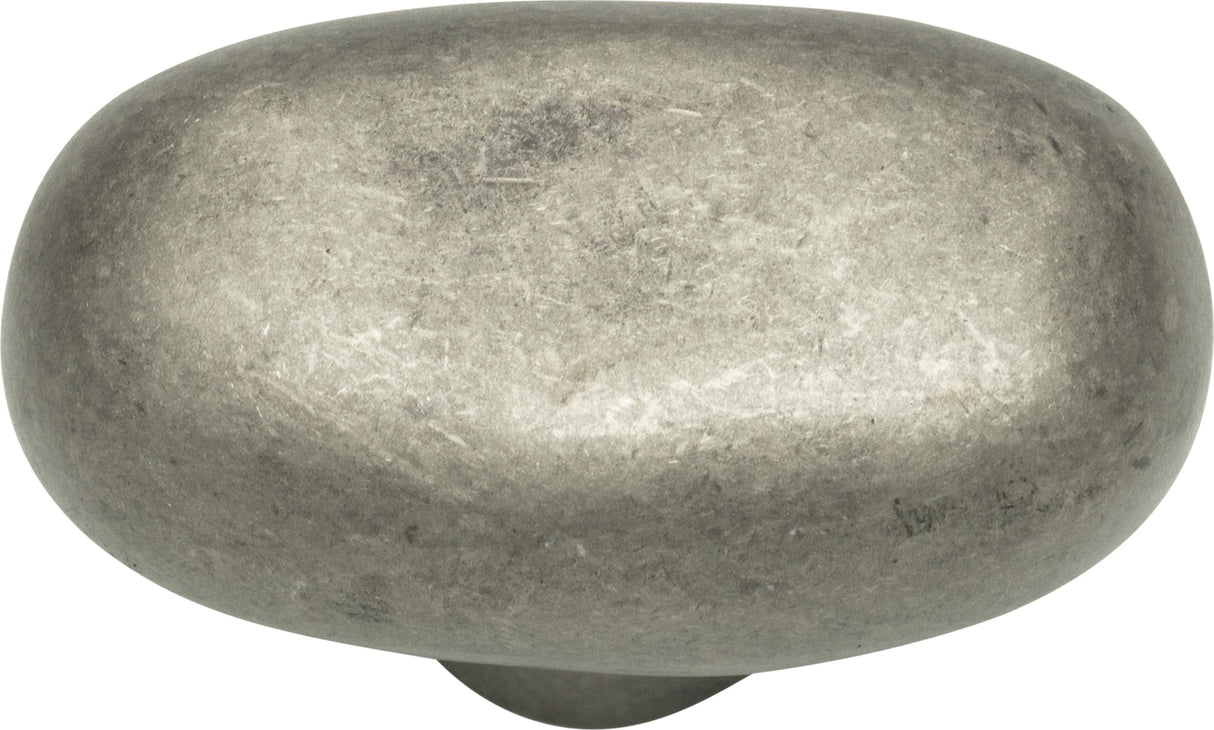 Atlas Homewares Distressed Oval Knob 1 11/16 Inch Pewter
