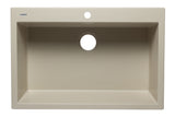 ALFI brand AB3322DI-B Biscuit 33" Single Bowl Drop In Granite Composite Kitchen Sink