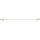 Atlas Homewares Zanzibar White Appliance Pull 17 Inch (c-c) Leather Polished Chrome