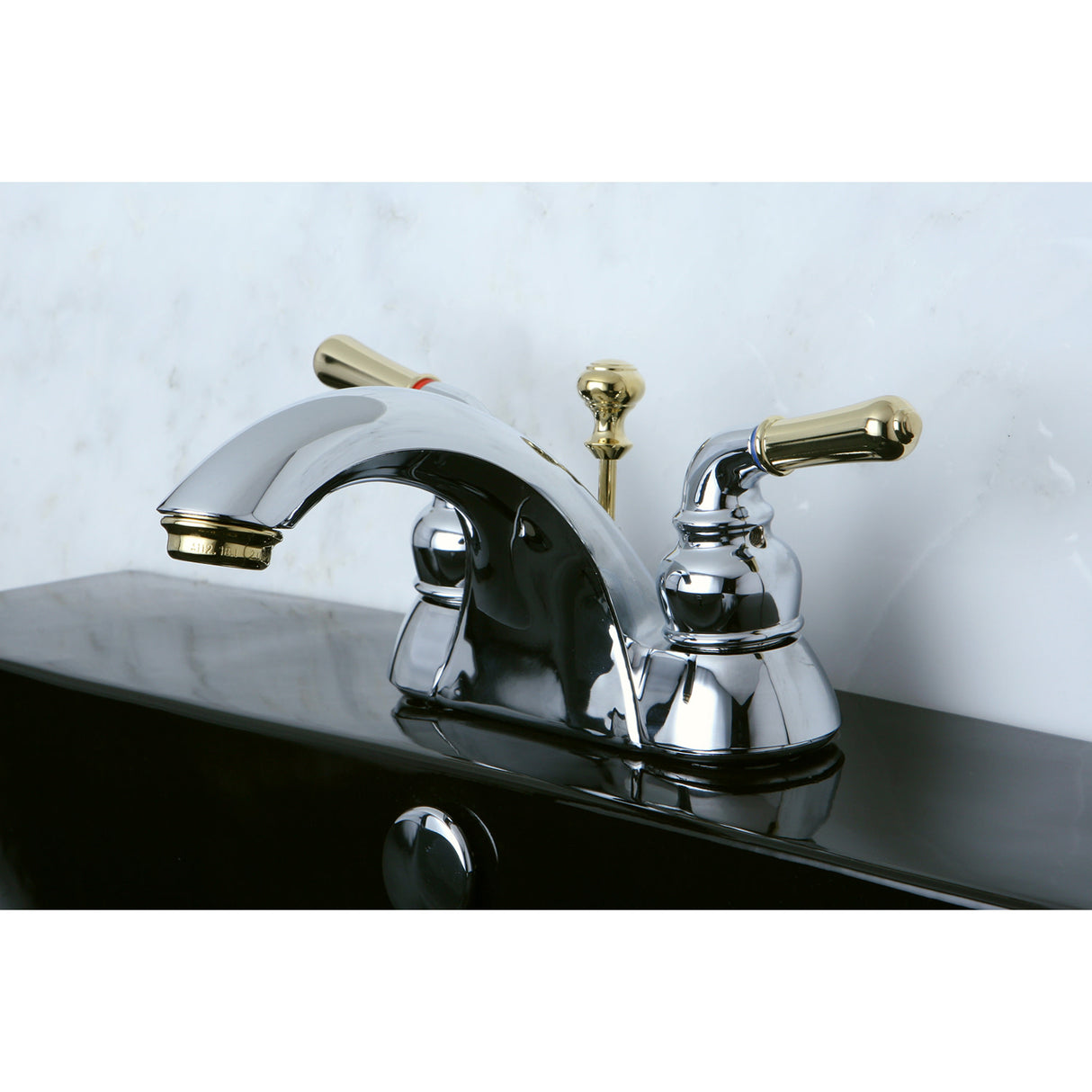 Kingston Brass KB2624 4 in. Centerset Bathroom Faucet, Polished Chrome