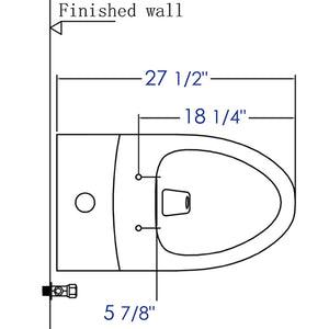 EAGO R-358SEAT Replacement Soft Closing Toilet Seat for TB358